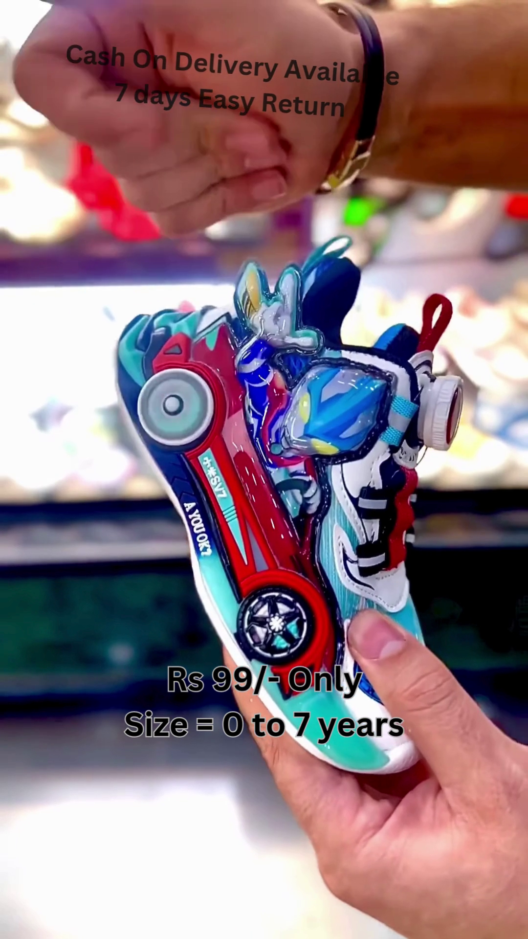 Cool LED Car Design Sneakers for Kids