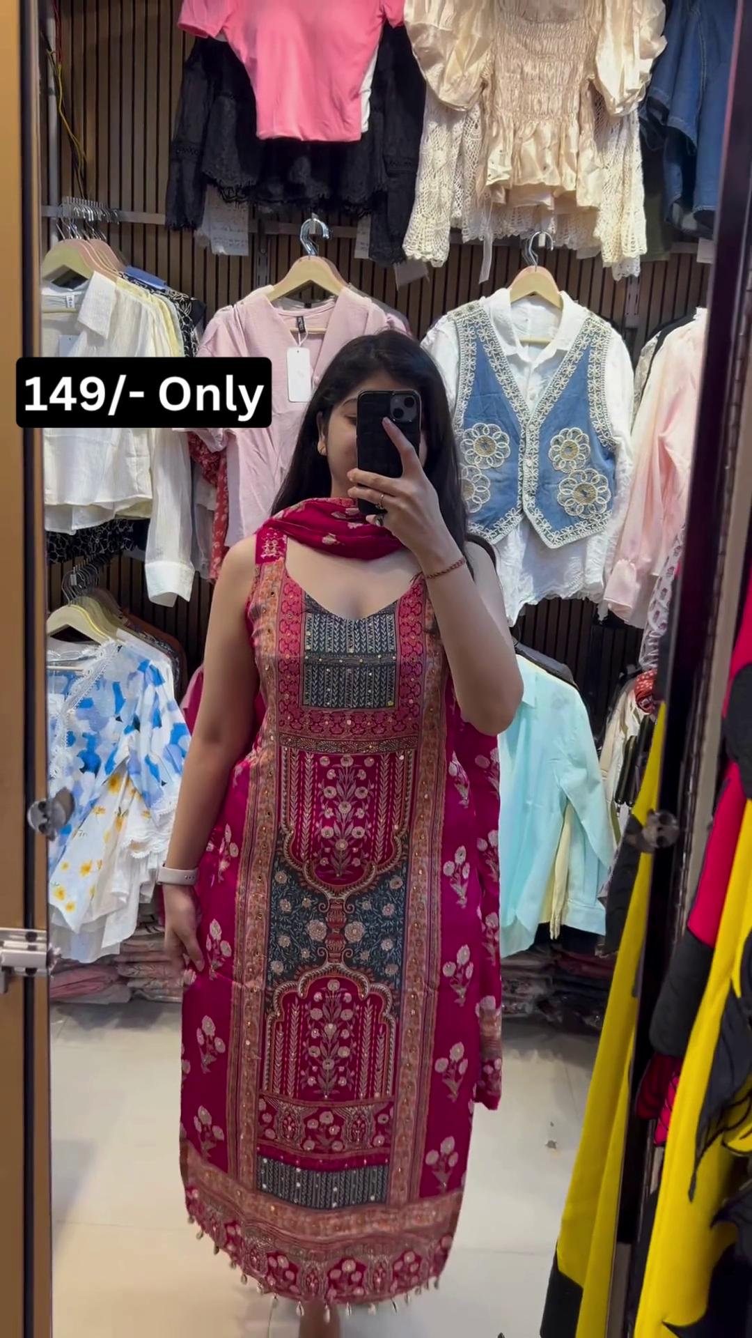 Beautiful Pink Printed Ethnic Suit with Elegant Detailing