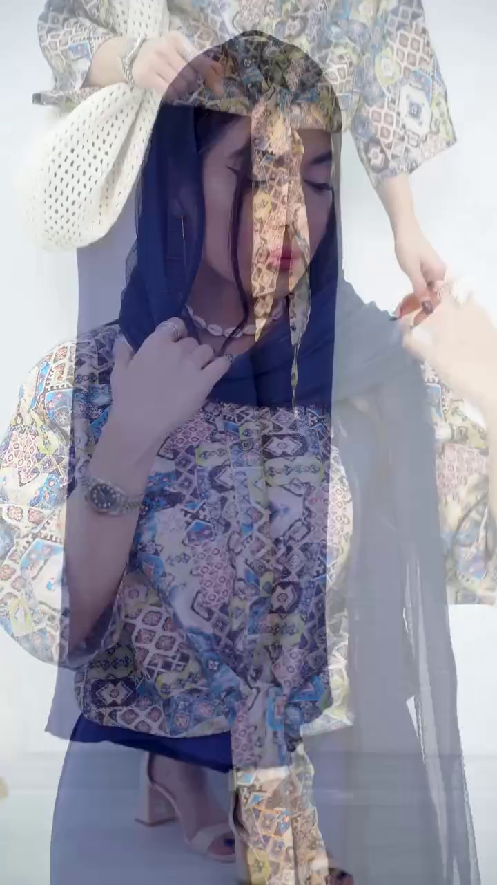 Chic Printed Knot-Front Top with Soft Green Skirt