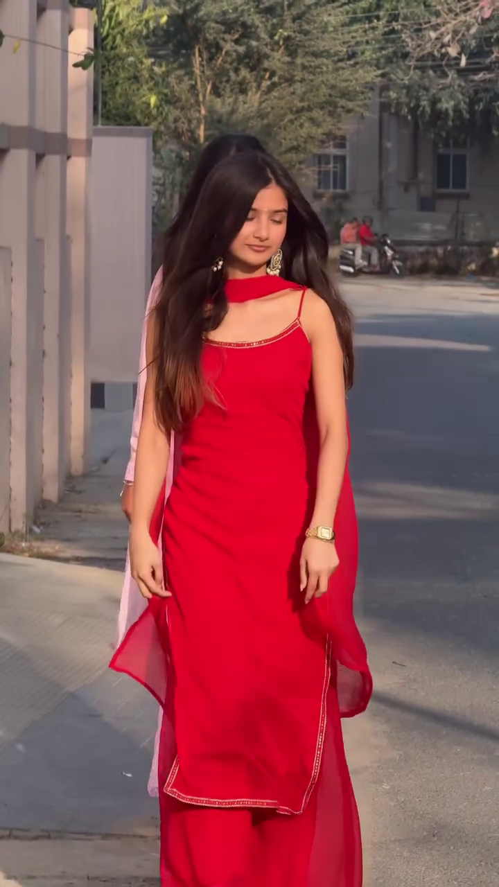 Graceful Maroon Traditional Suit with Elegant Dupatta