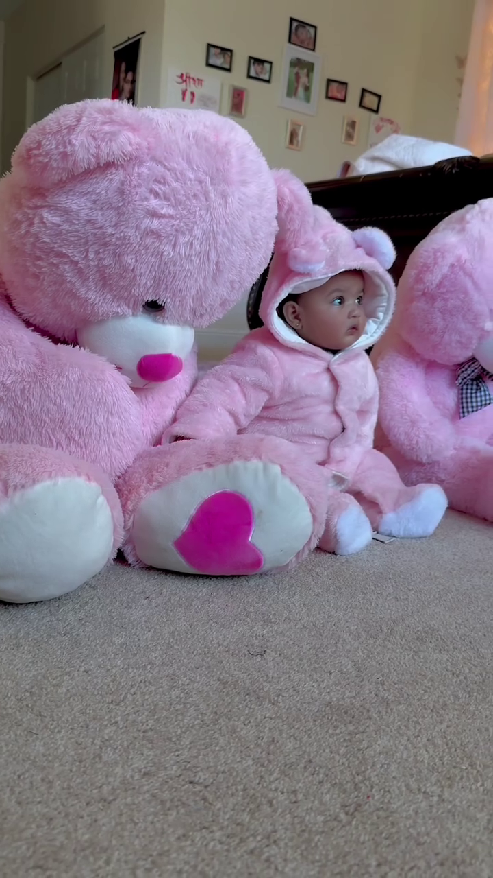 Adorable Pink Teddy Bear & Baby Set – The Cutest Cuddle Companion