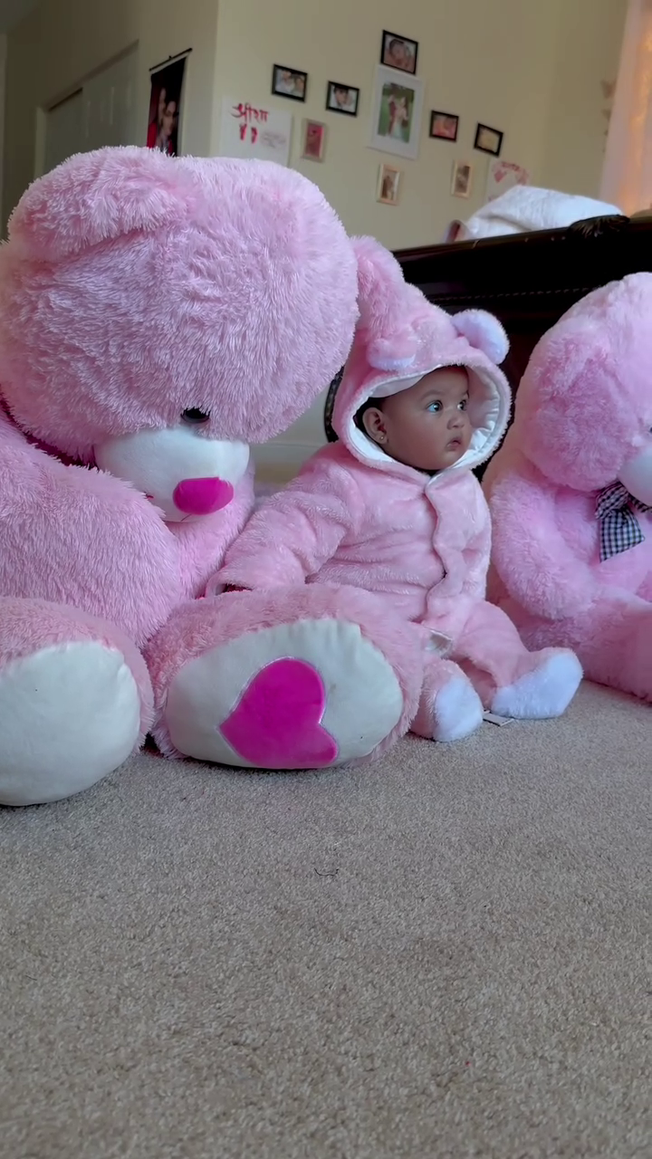 Adorable Pink Teddy Bear & Baby Set – The Cutest Cuddle Companion