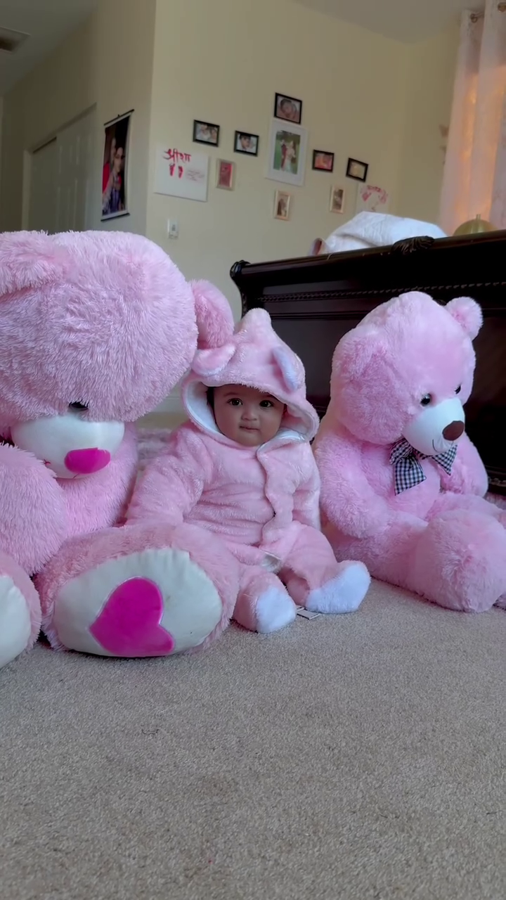 Adorable Pink Teddy Bear & Baby Set – The Cutest Cuddle Companion