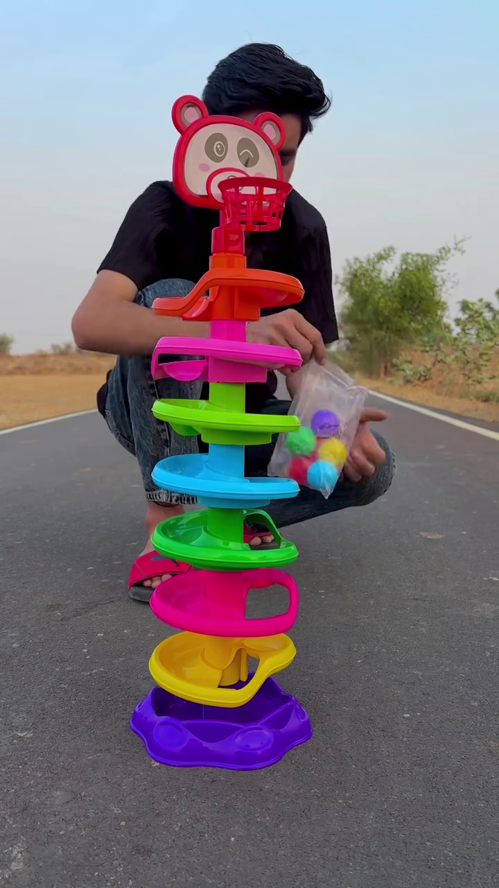 Colorful Spiral Ball Track Toy – Exciting Learning Play for Kids