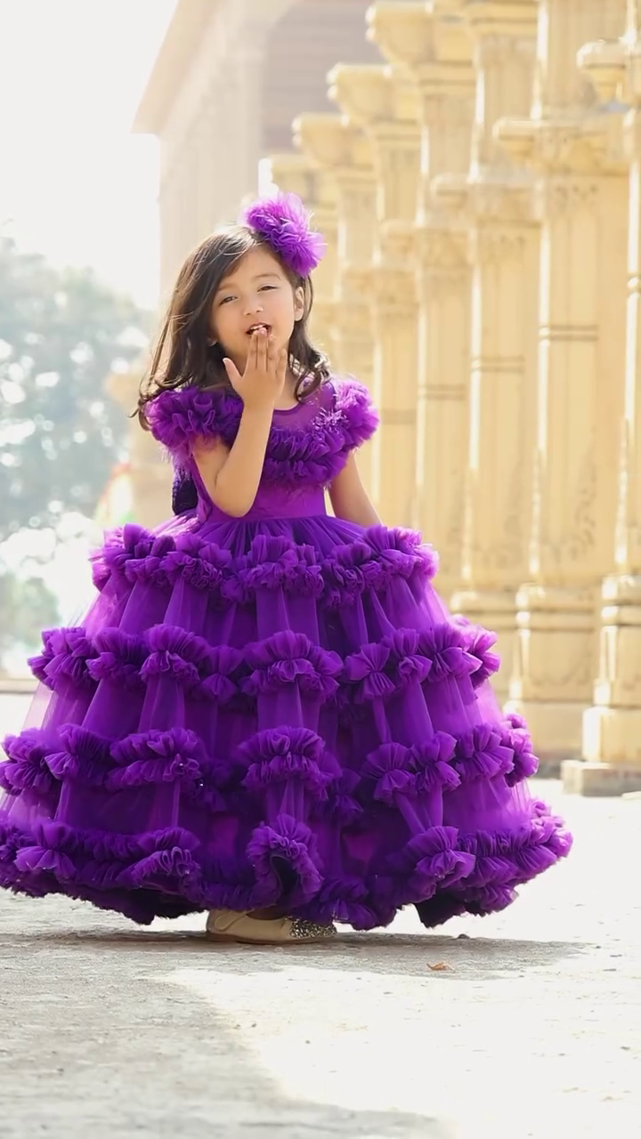 Luxury Purple Princess Dress – Royal Style for Little Girls