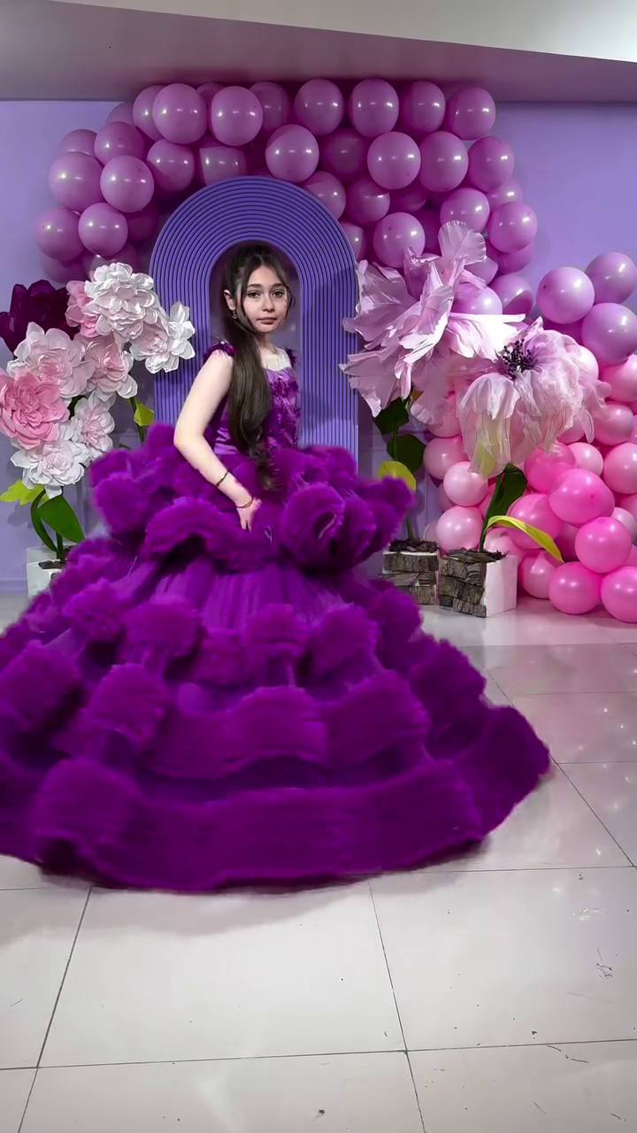 Royal Purple Princess Gown – Dream Dress for Little Girls