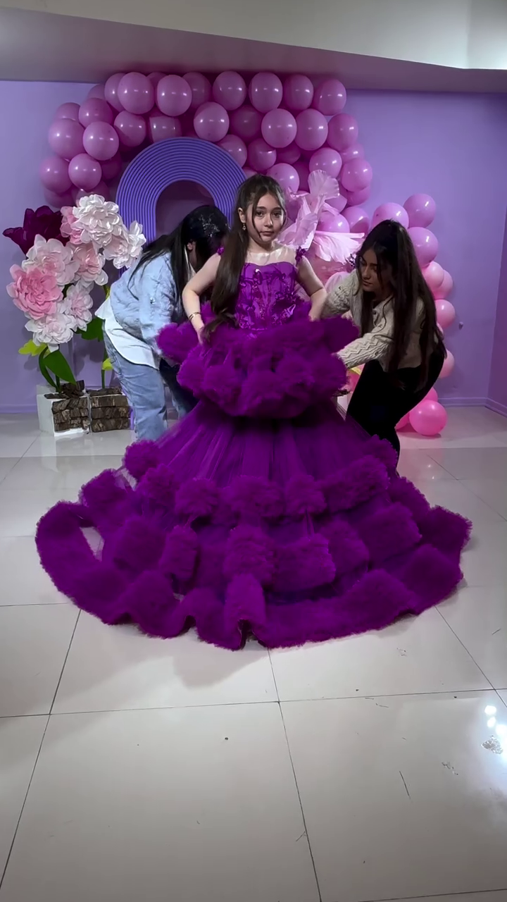 Royal Purple Princess Gown – Dream Dress for Little Girls