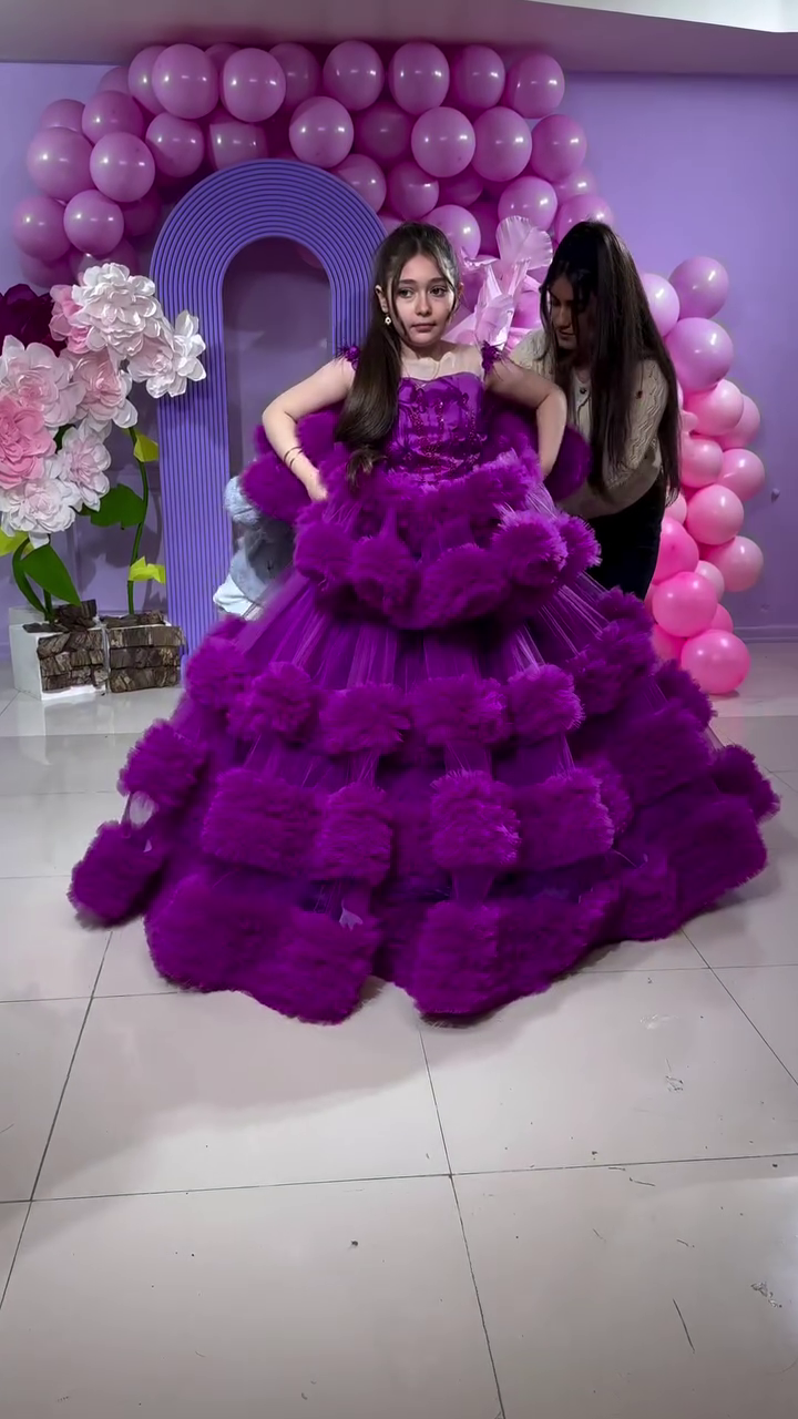 Royal Purple Princess Gown – Dream Dress for Little Girls
