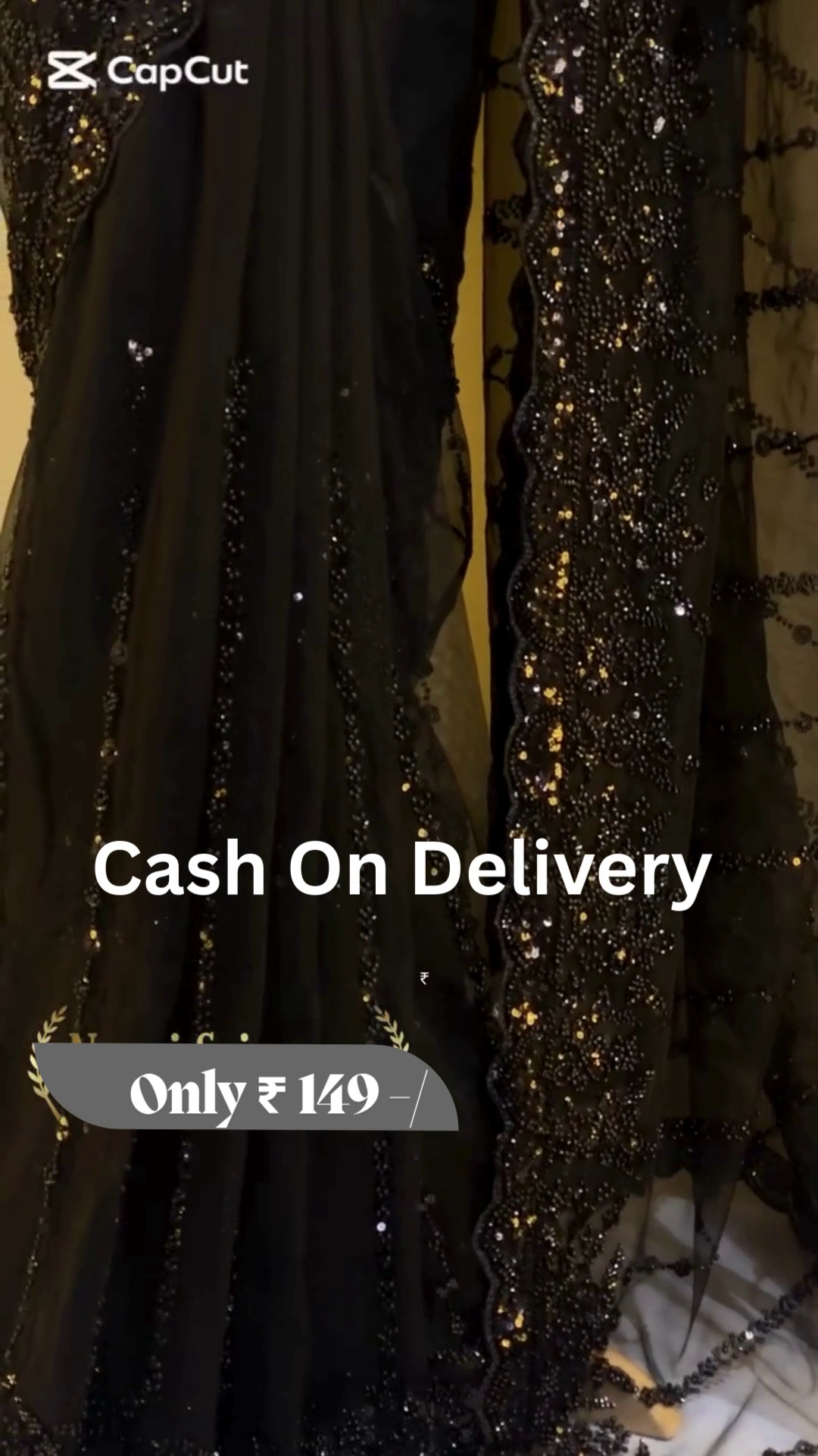 Black Sequin Saree – Glamorous Party Look