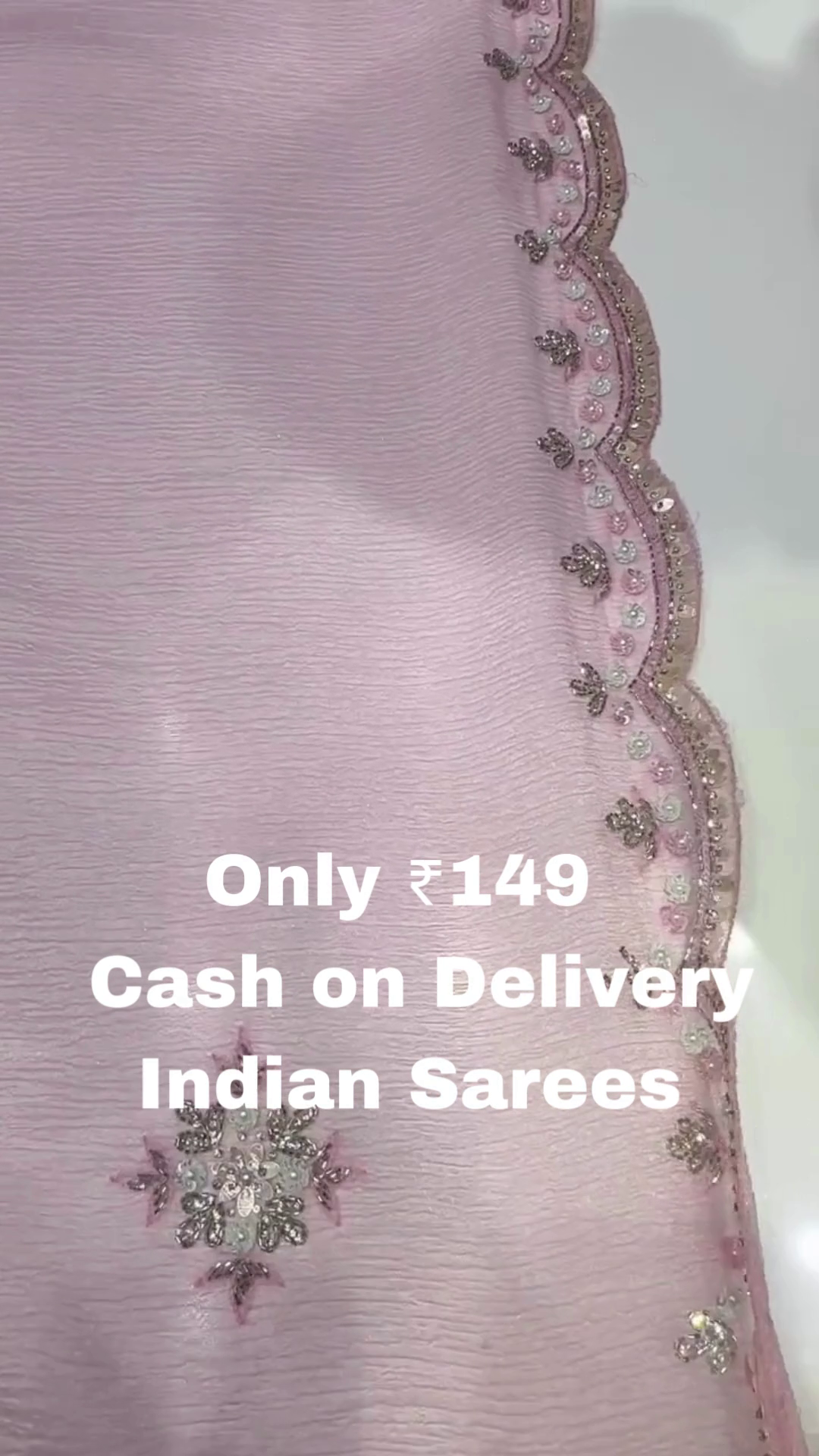 Soft Pink Embroidered Saree