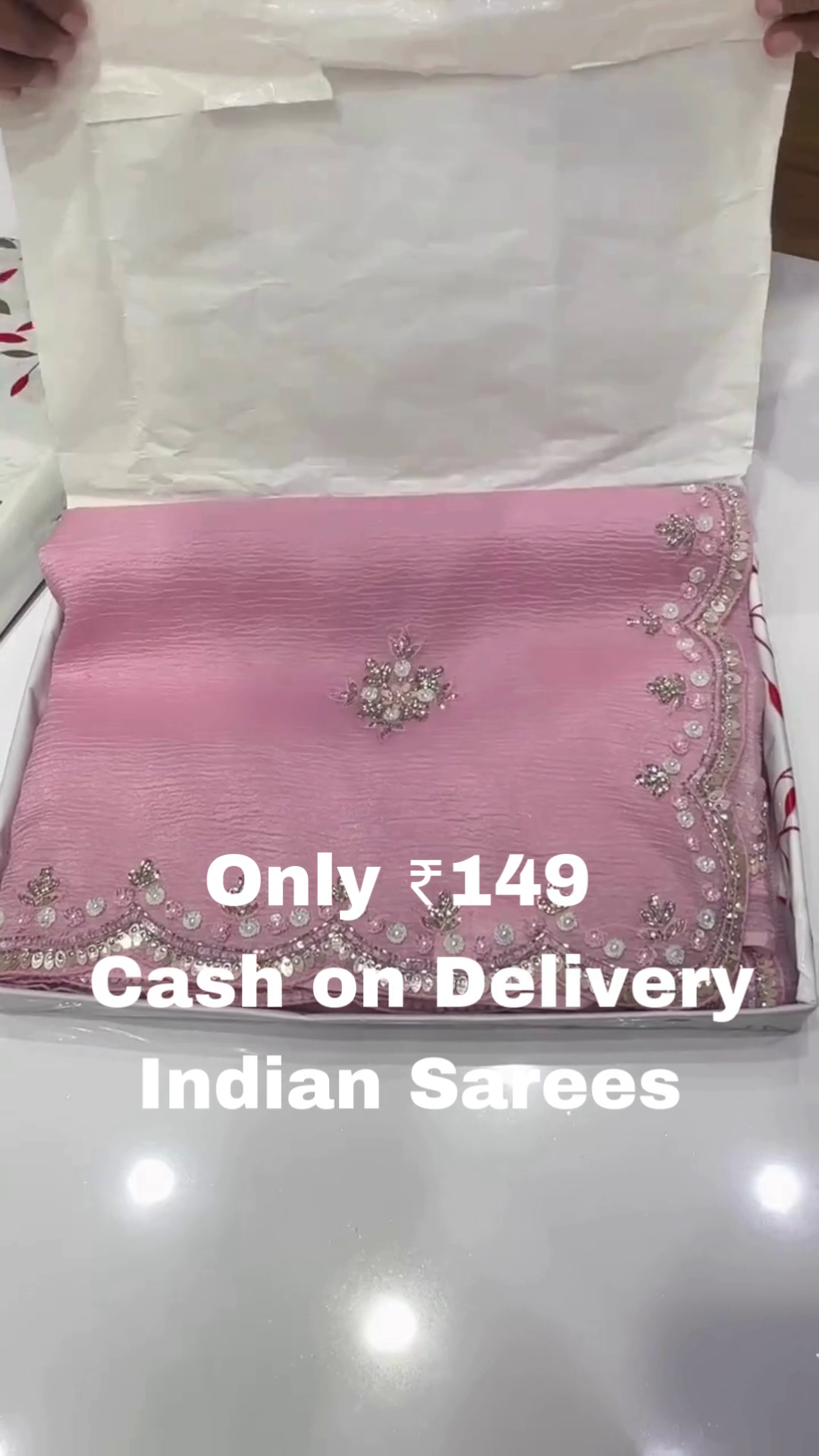 Soft Pink Embroidered Saree