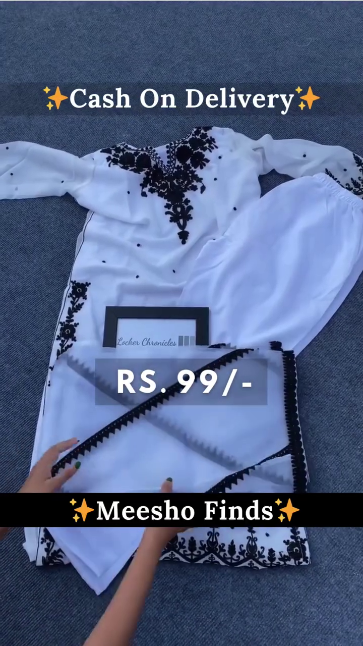 Elegant White Embroidered Suit