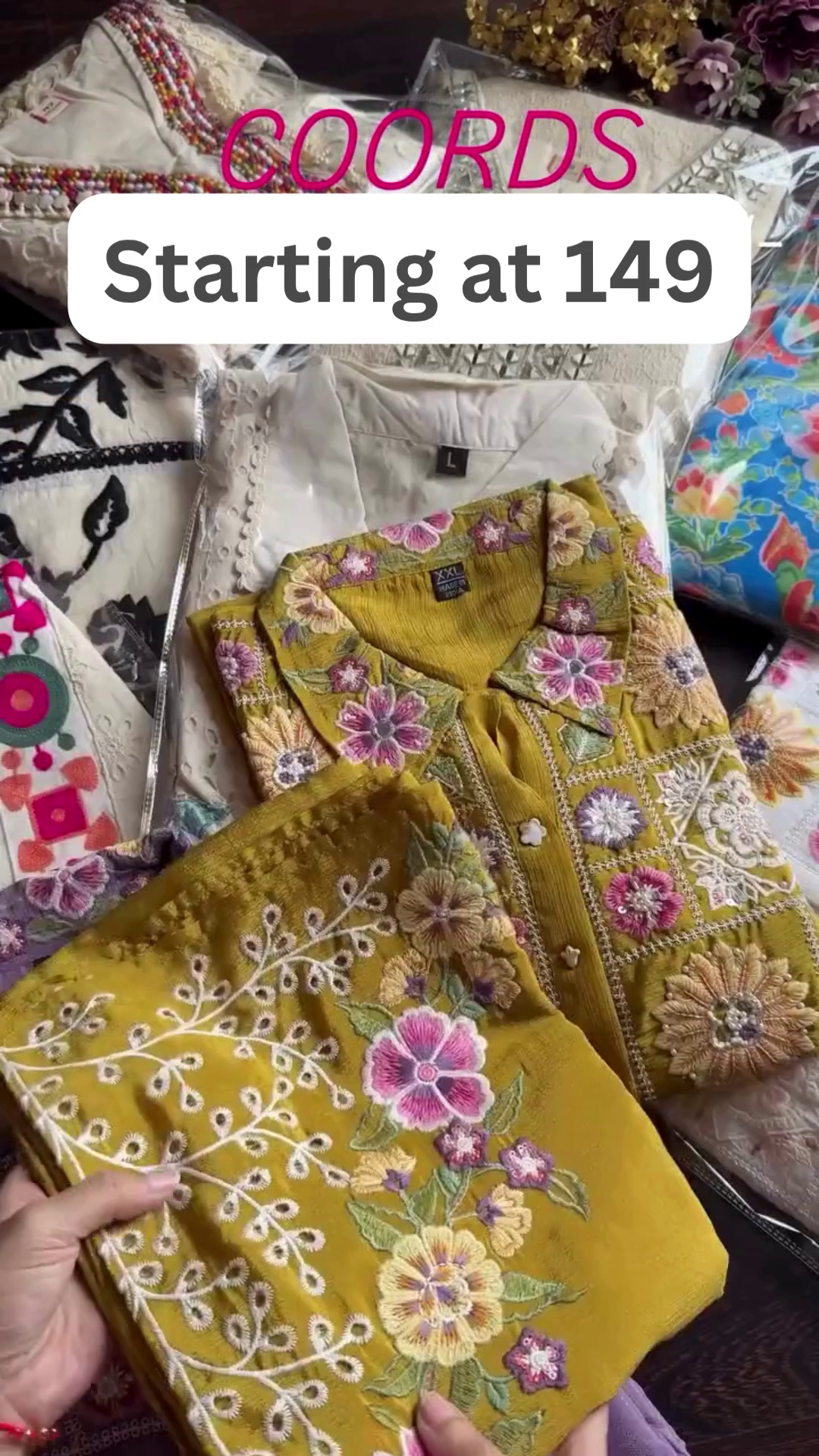 Designer Yellow Co-ord Set