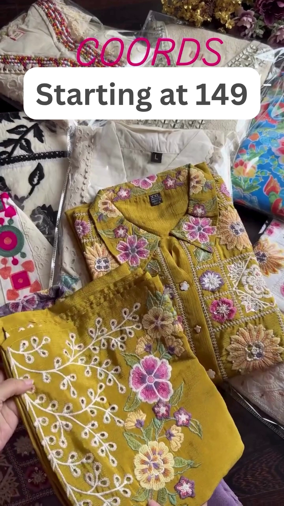 Designer Yellow Co-ord Set