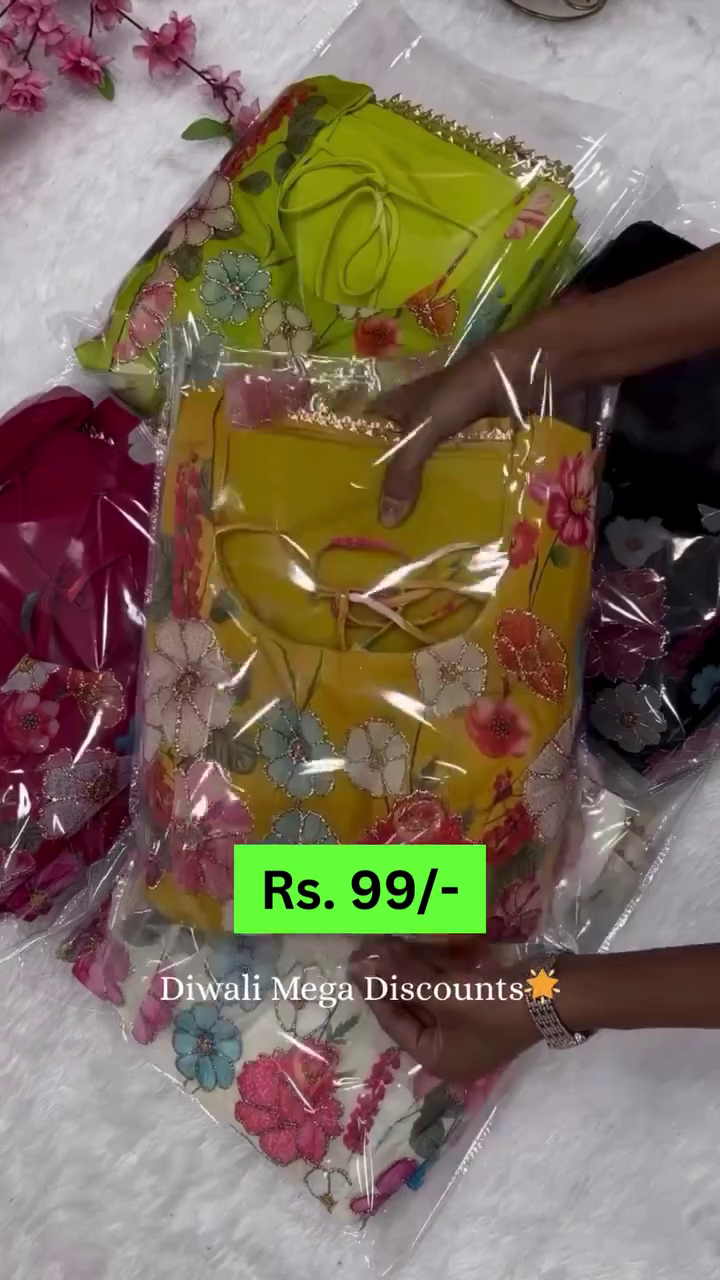 Vibrant Red Floral Saree