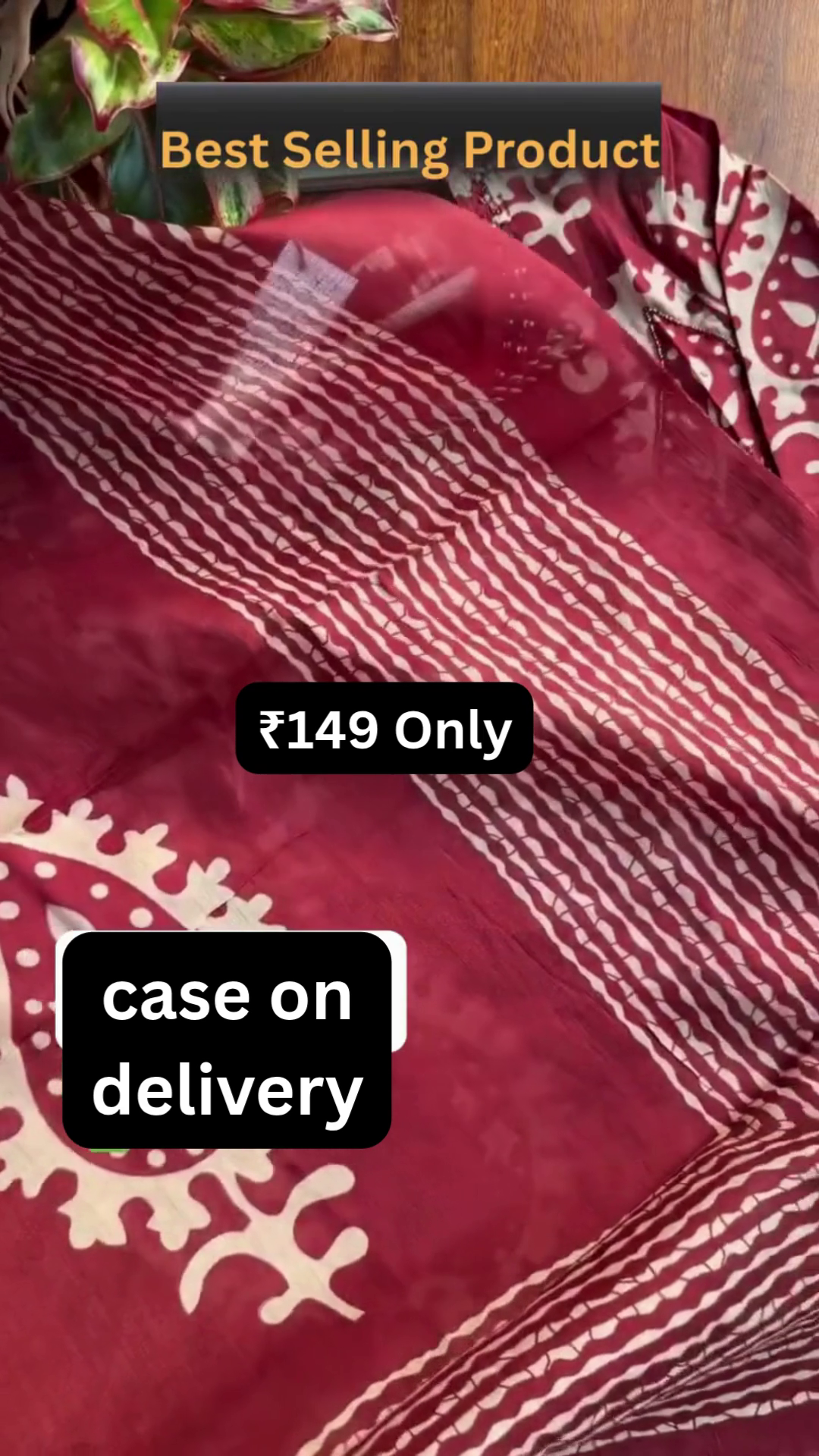 Classic Maroon Printed Suit Fabric – Best-Selling Ethnic Design