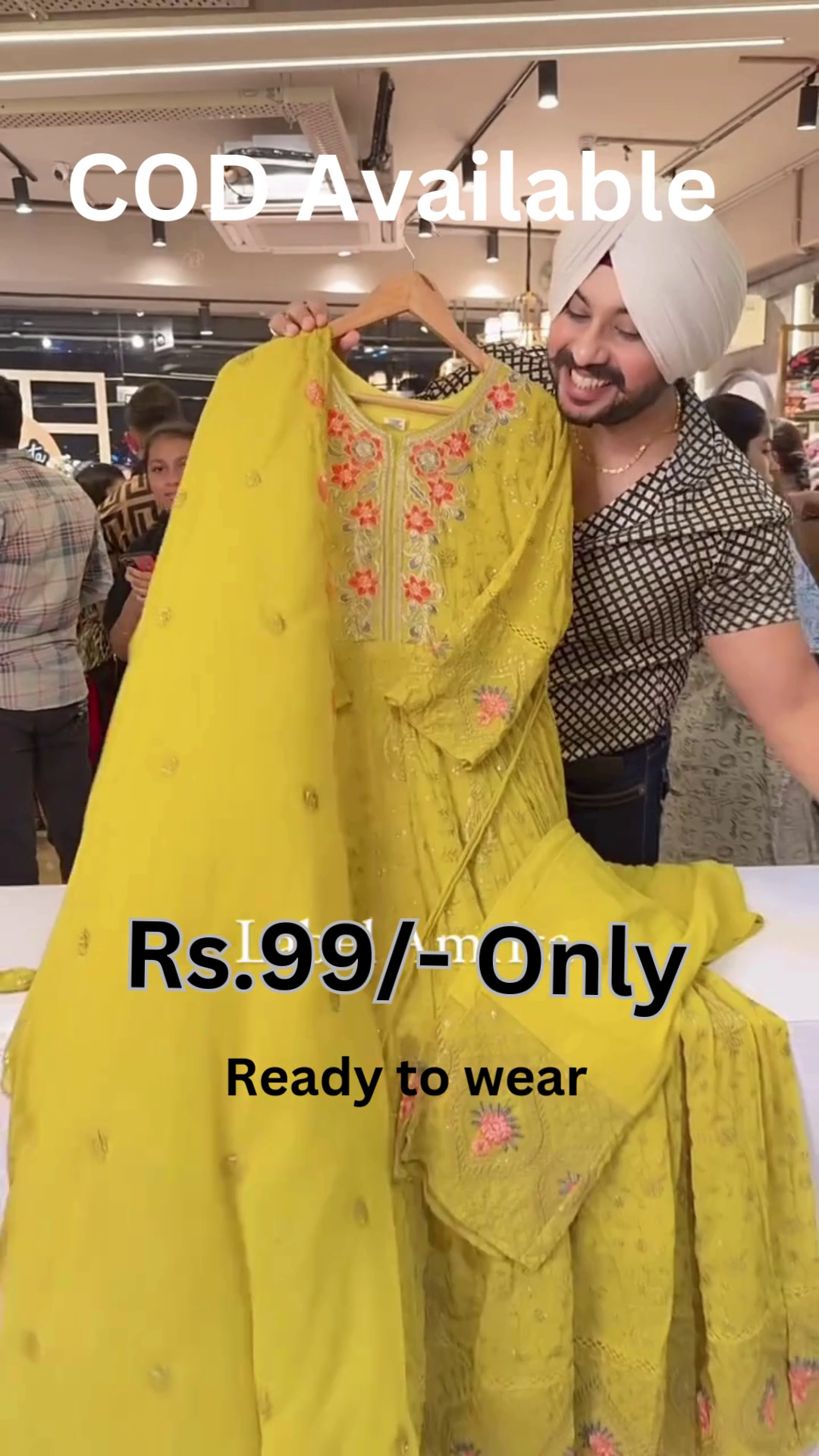 Yellow Embroidered Suit – Bright Festive Charm Collection