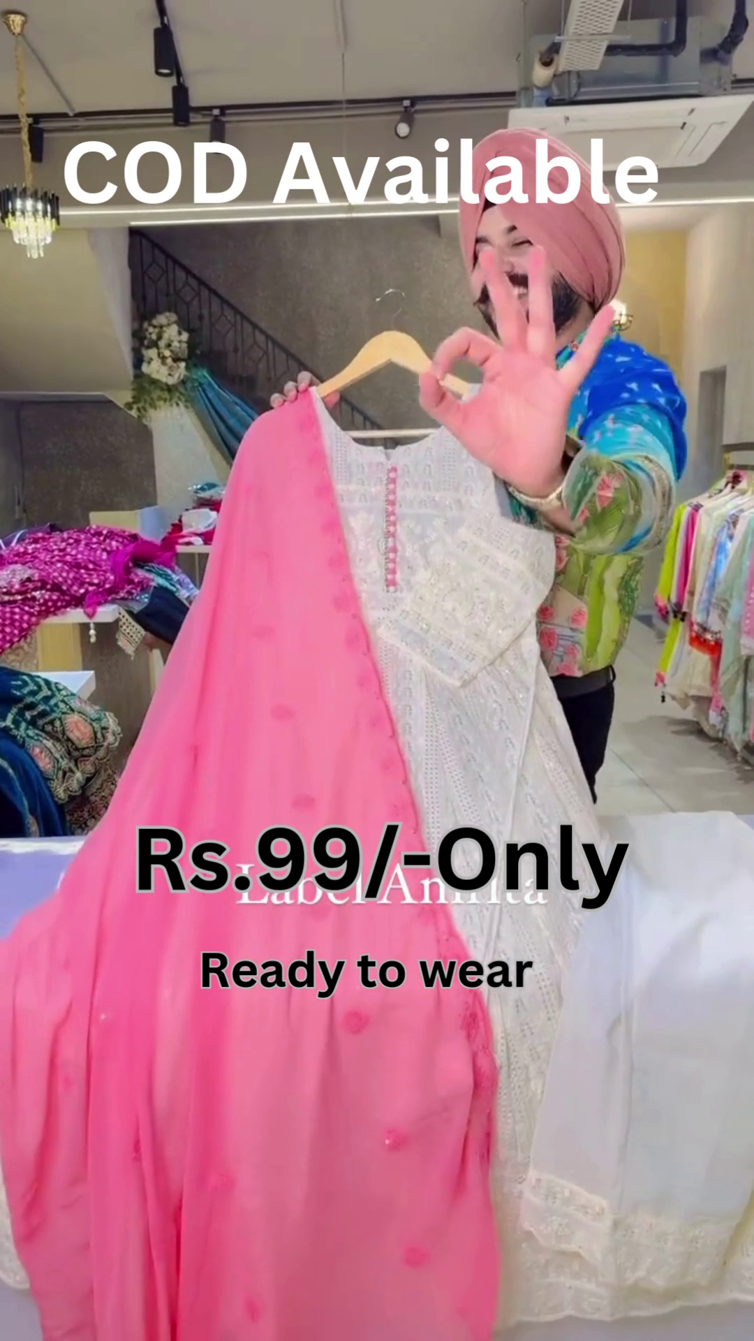 White & Pink Elegant Suit Set – Soft Grace with Modern Touch