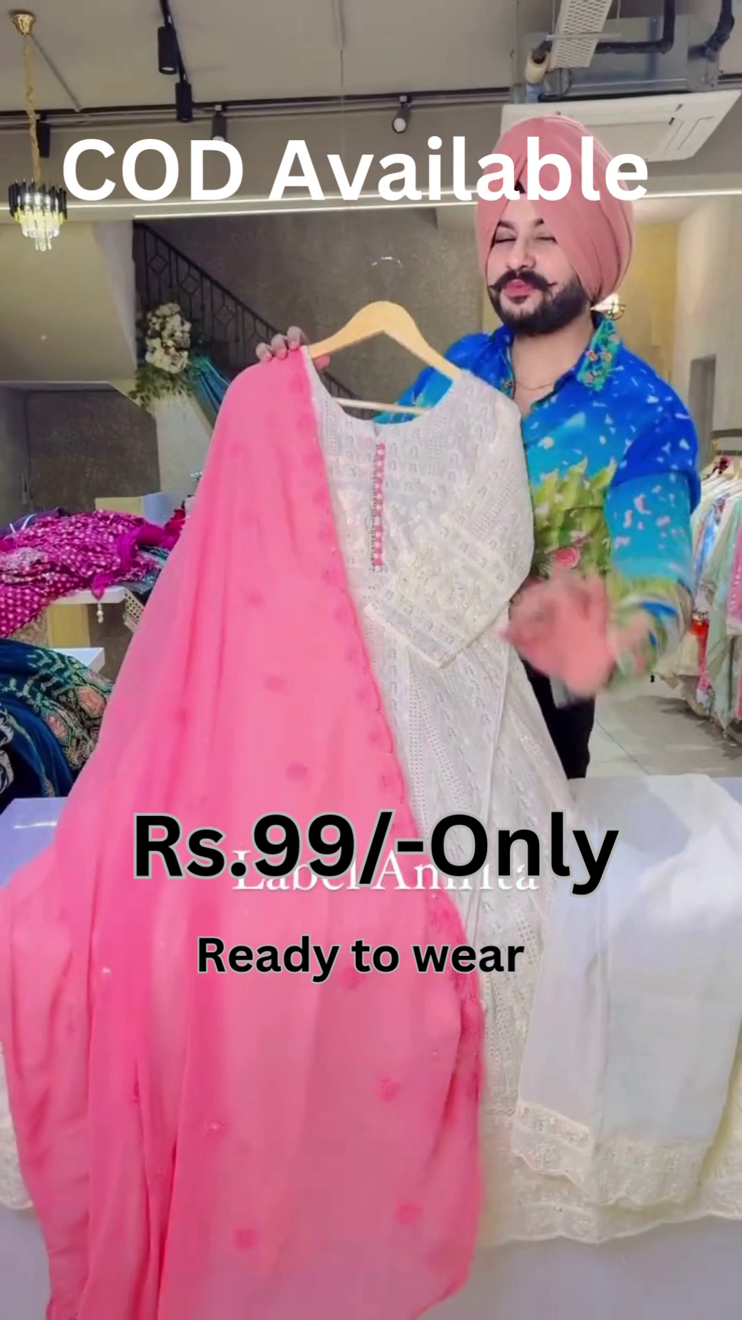 White & Pink Elegant Suit Set – Soft Grace with Modern Touch