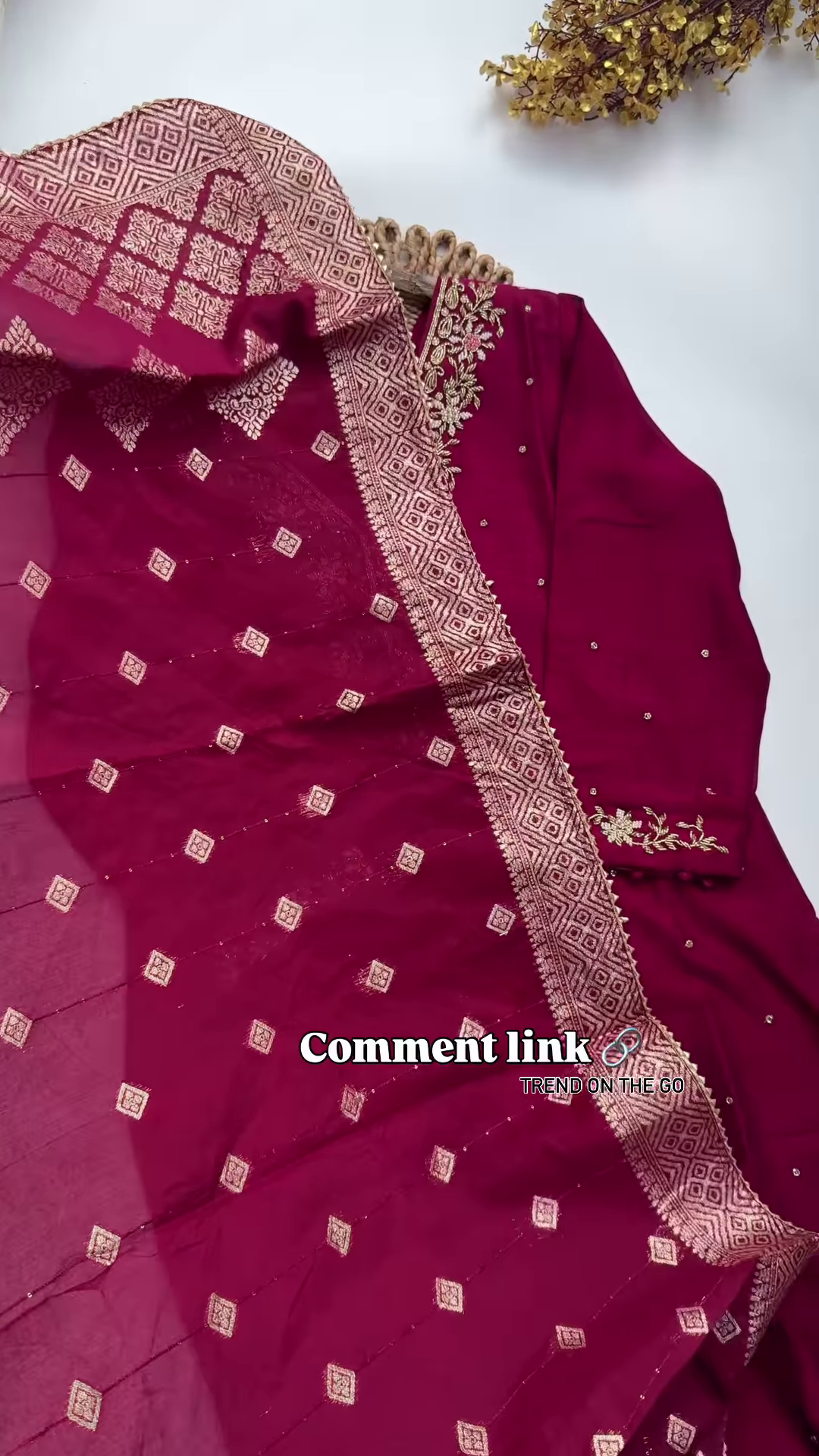 Maroon Embroidered Suit Set – Elegant Ethnic Wear with Rich Detailing