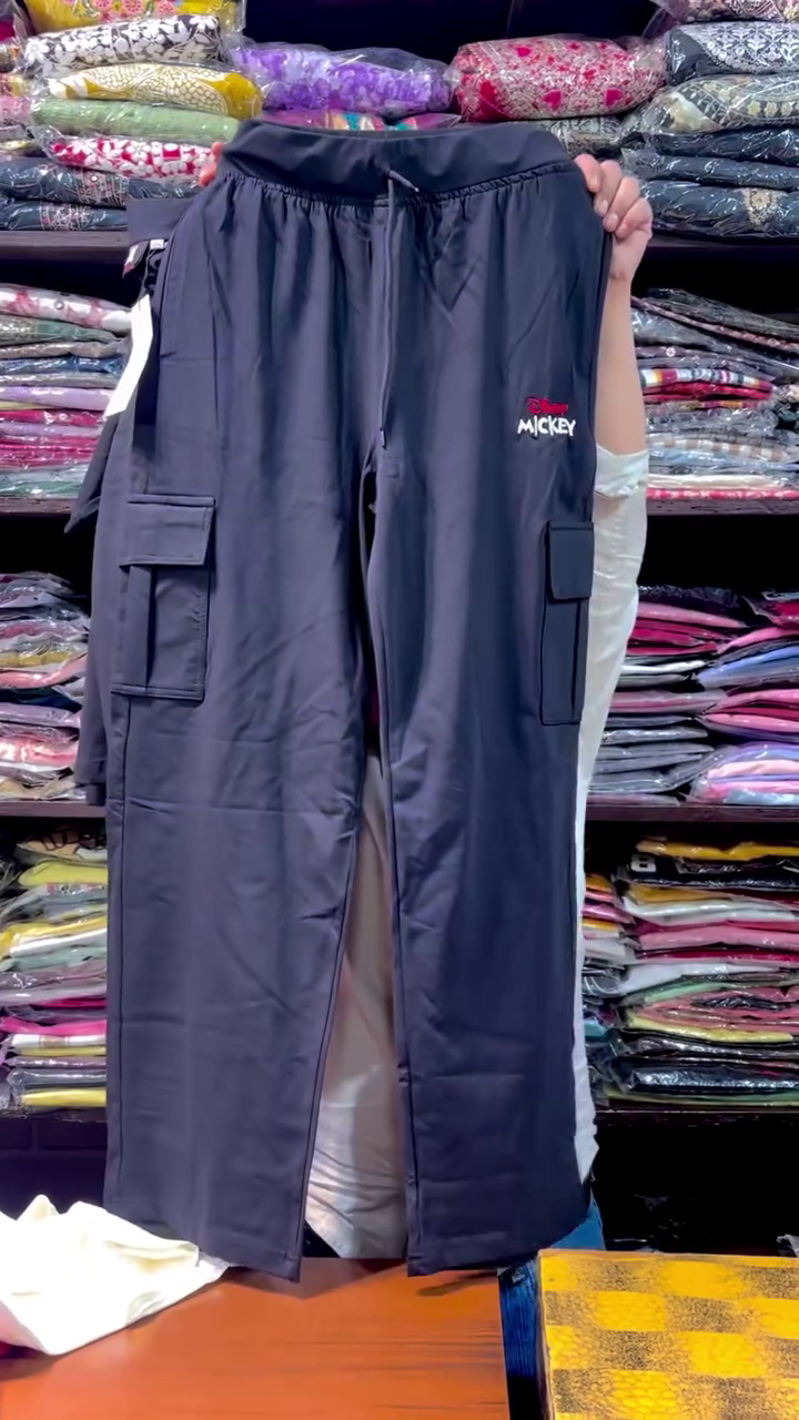 Trendy Mickey Cargo Pants – Stylish Comfort with Streetwear Vibes 🖤